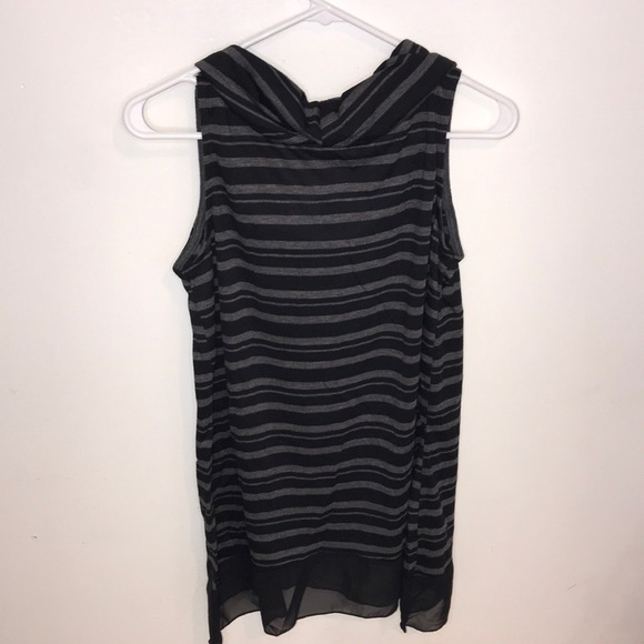 NWT French Laundry black cowl neck sleeveless blouse - Picture 6 of 7